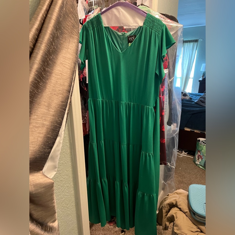 ECI Vibrant Green Maxi Dress